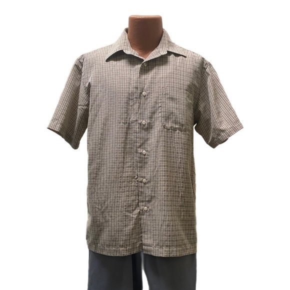 Van Heusen Men's Button Down Dress Shirt, Medium, 15-15.5, Pre-owned - Picture 1 of 7